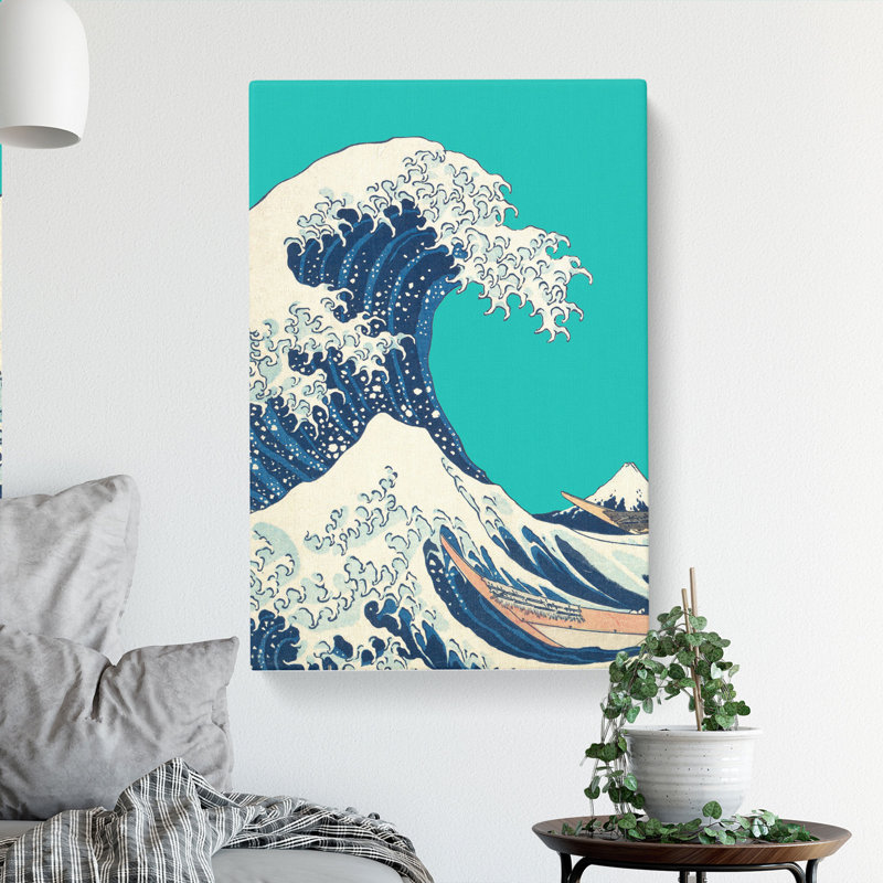 The Great Wave Off Kanagawa by Hokusai - Wrapped Canvas Print, 91cm H x 60cm W x 3cm D