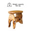 Tabouret de coiffeuse en bois massif Minnick