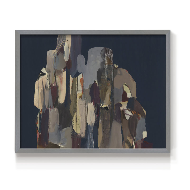 Untitled -Framed Print - Restickable, 16" H x 20" W, Grey