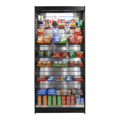 All State Manufacturing ASMMS491-Clark 49" X 12" X 78" Stainless Steel Micro Market Stand With 24-Piece Display Kit WS-168ASMMS491