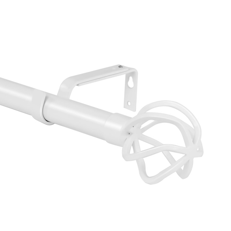 Tringle à rideaux simple Harkarunjot, Blanc lustré, l 48 po à 84 po