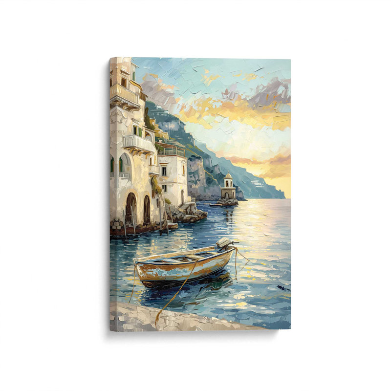 _Positano Azure Retreat, reproduction sur toile, Toile tendue, H 48 po x l 32 po x P 1,25 po