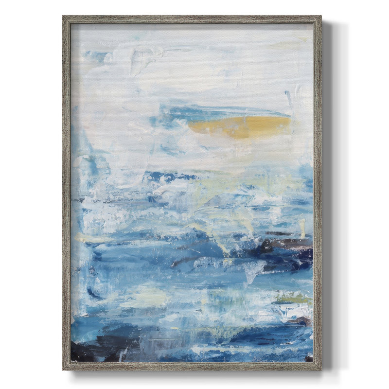 «Waves on Sand I», reproduction encadrée - bois massif, H 11 po x l 9 po
