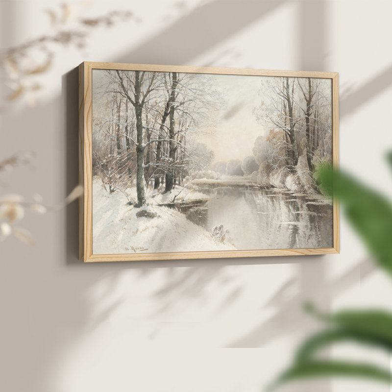 Paysages rétro-CCxxviii - reproduction encadrée - réversible, H 11 po x l 14 po, Naturel