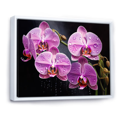 Orchidées roses, oasis sur toile