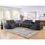 Canapé inclinable moderne en cuir synthétique avec rangement