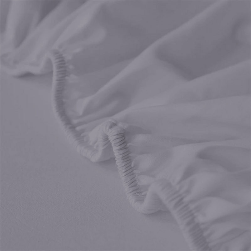 Microfiber Premium Quality Deep Hypoallergenic Fitted Sheet 25cm, Double (4'6), Grey
