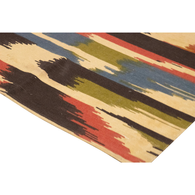 Flatweave Wool Ikat Area Rug in Multi