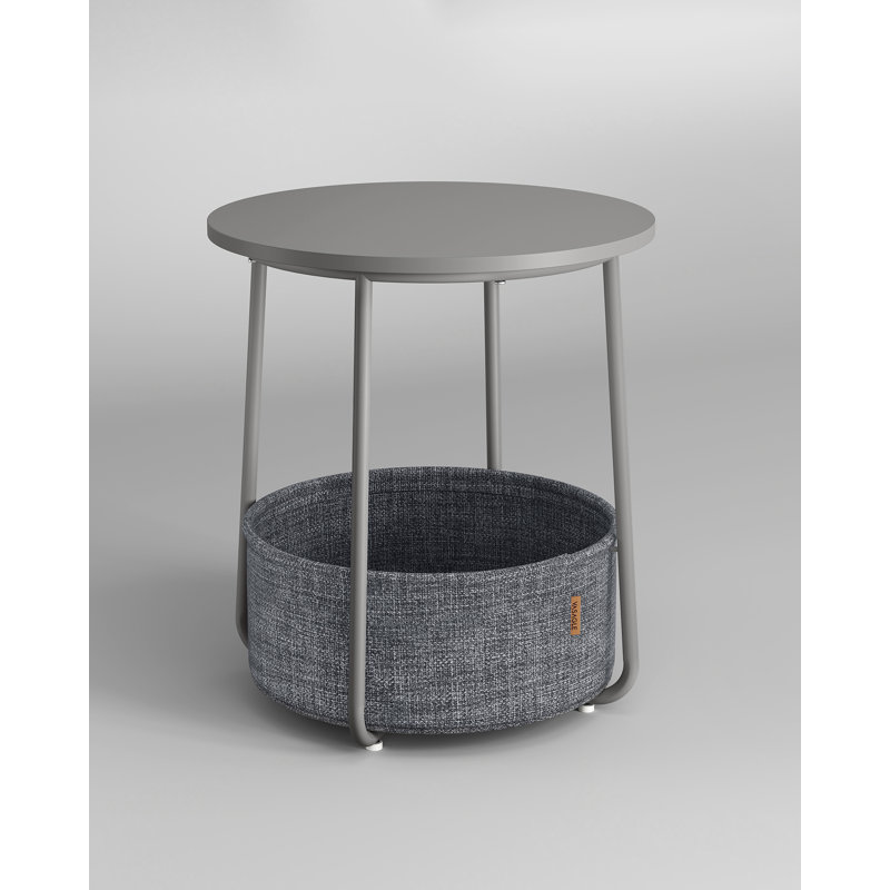 45cm W Steel Bedside Table