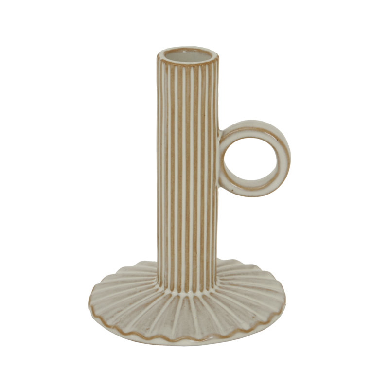 Anhat Ceramic Candle Accessories, 14 cm H x 11 cm W x 11 cm D, White