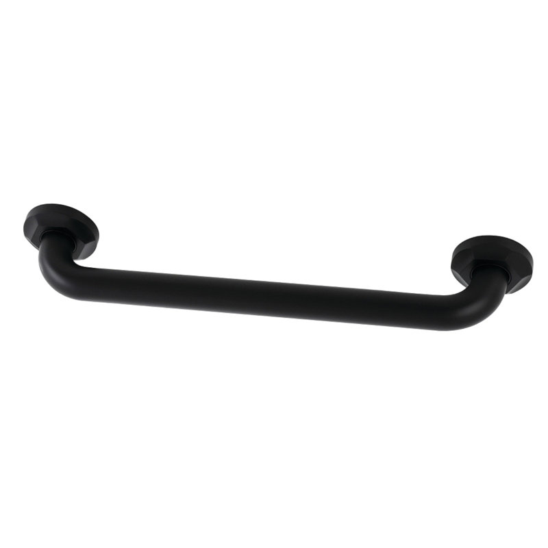 Kingston Brass Metropolitan 1-1/4 Inch O.D Grab Bar, 16" W, Matte Black