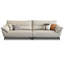 Canapé modulaire beige en cuir véritable-109305644-109305645