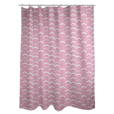 Rideau de douche simple à chevrons