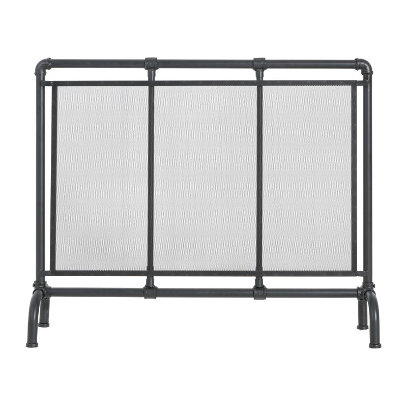 Pare-étincelles industriel en fer 1 panneau Celeste, l 36 po x H 29,5 po, noir