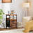 Bedside Nightstands with 2 USB Ports & AC Outlets, 2 Drawers and 2-Tier Open Storage Shelf-1885493946