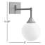 Hallas 1-Light Dimmable Swing Arm Sconce