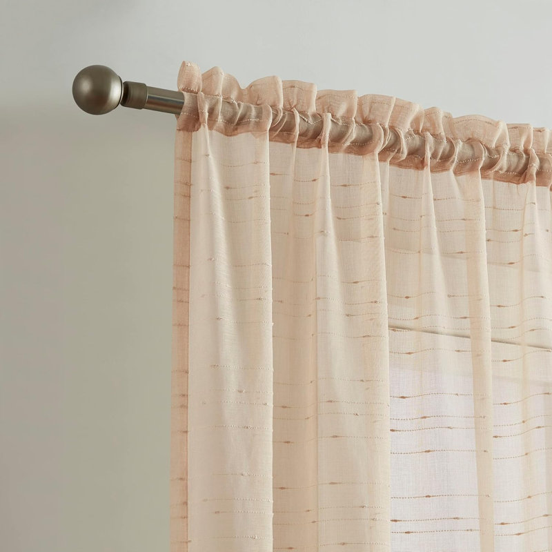 Rideau en polyester Valerle, Lin lin, L 54 po x H 63 po