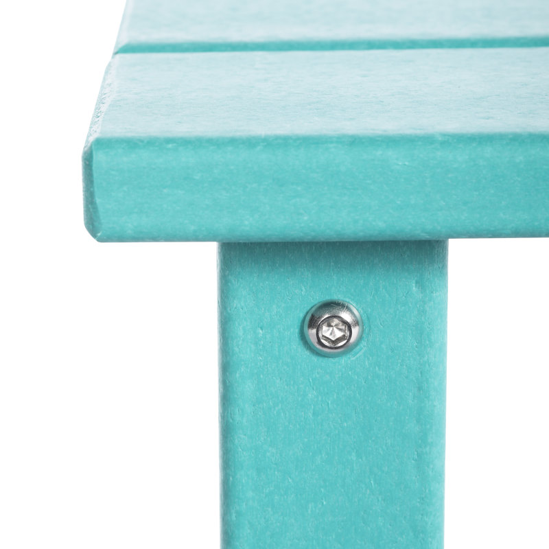 Chaise Adirondack d'extérieur en poly Laguna pour enfants avec table d'appoint, Turquoise