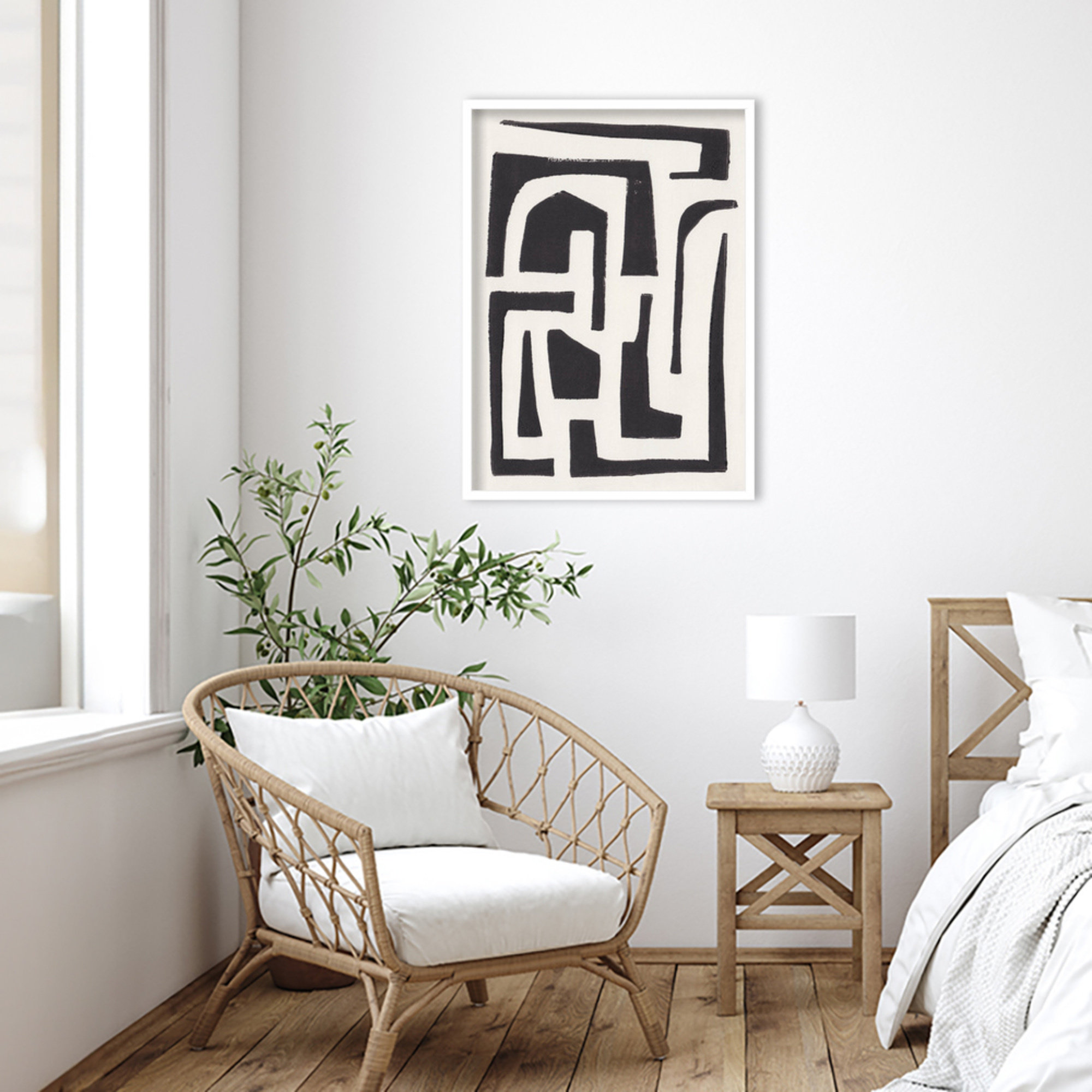 Neighborhood by Alisa Galitsyna, 33" H x 24" W x 1" D, White