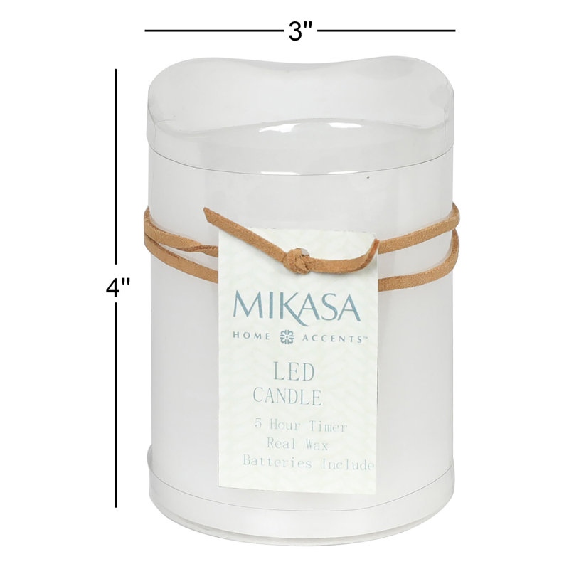 Wavy Top LED Unscented Wavy Top Wax LED Candle
