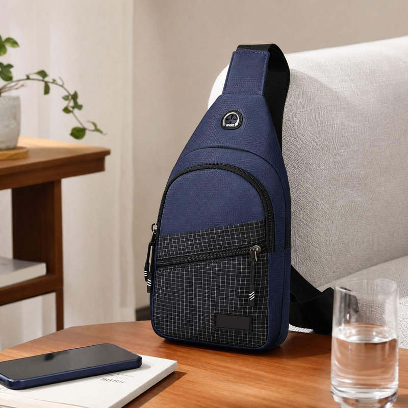Sac à bandoulière multipoches en plastique, idéal pour les déplacements quotidiens, les voyages, la randonnée et le shopping. Sacoche de poitrine décontractée en forme de poitrine, en plastique. Parfait pour les déplacements quotidiens, les voyages, la randonnée et le shopping.