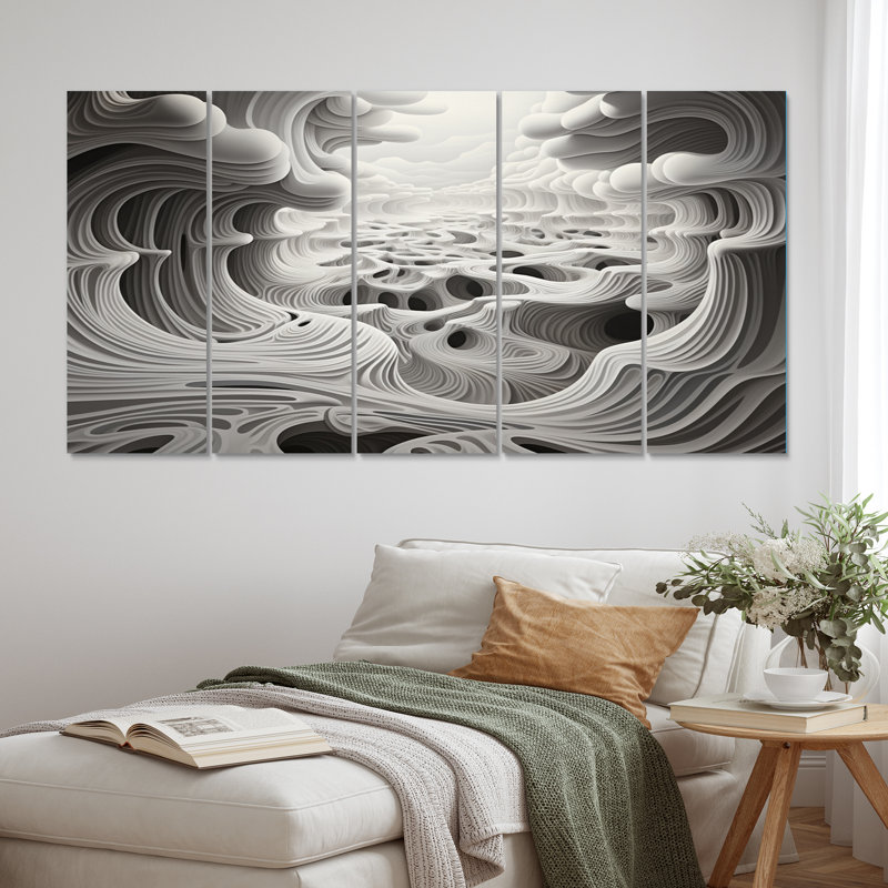 Impression d'art sur toile moderne - 5 panneaux égaux