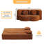 Canapé-lit pliant convertible 75 po Lozena Boneless, canapé-lit simple avec coussin, causeuse à compression moderne pour plancher et futon en tissu de velours, aucun assemblage requis-1759430064