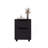 Ethan Open Shelves Nightstand With One Door, Modern Bedside Table For Bedroom Storage, Black