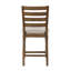 Counter Height Chairs Set Of 2 Traditional Cherry Finish Wood Frame Beige Upholstery Dining Furniture
