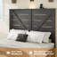 Base de lit plateforme en bois avec tête de lit-938991491-938991490