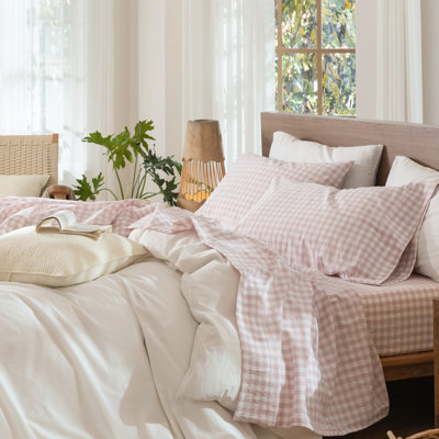 Ensemble de draps 100% coton lavé MooMee
