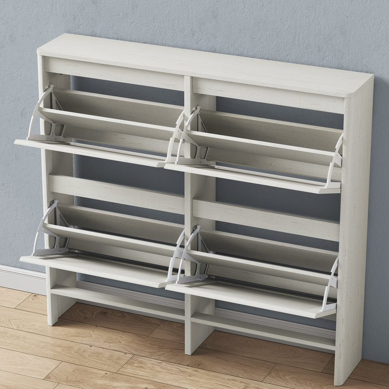 Armoire de rangement pour chaussures 16 paires avec 4 tiroirs rabattables Colyton