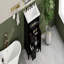 Meuble-lavabo 24 po avec lavabo, meuble-lavabo avec un tiroir rabattable et deux tiroirs, tablette réglable, bois massif et panneau de fibres à densité moyenne, noir-520891539
