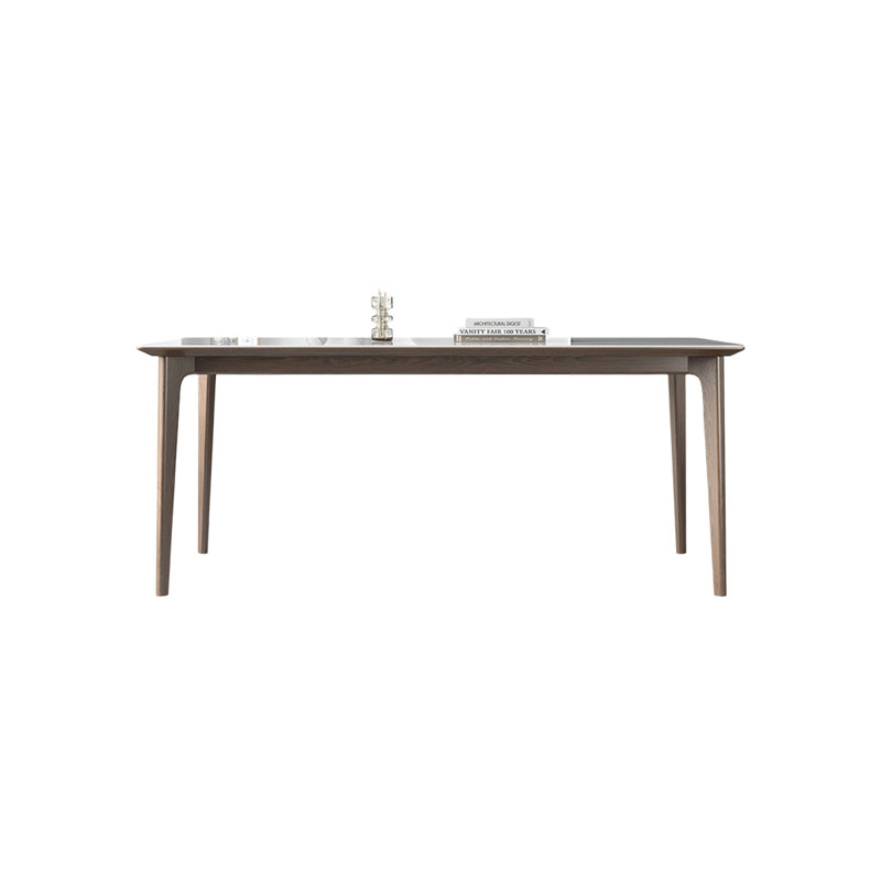 Simple Modern Rectangular Rock Slab Dining Table, 29.5"H x 70.8"L x 31.5"W