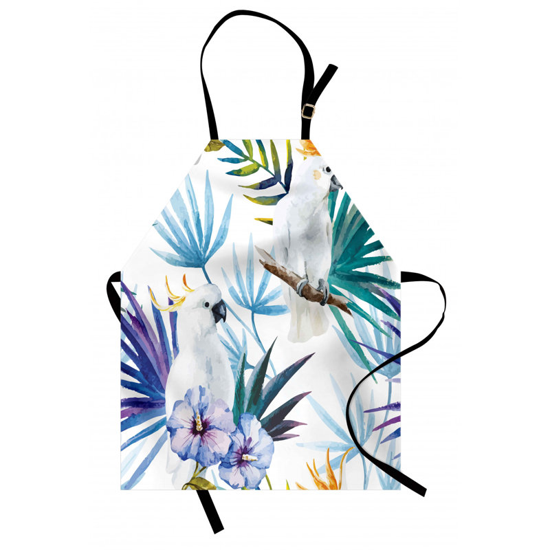Tablier à oiseaux perroquet