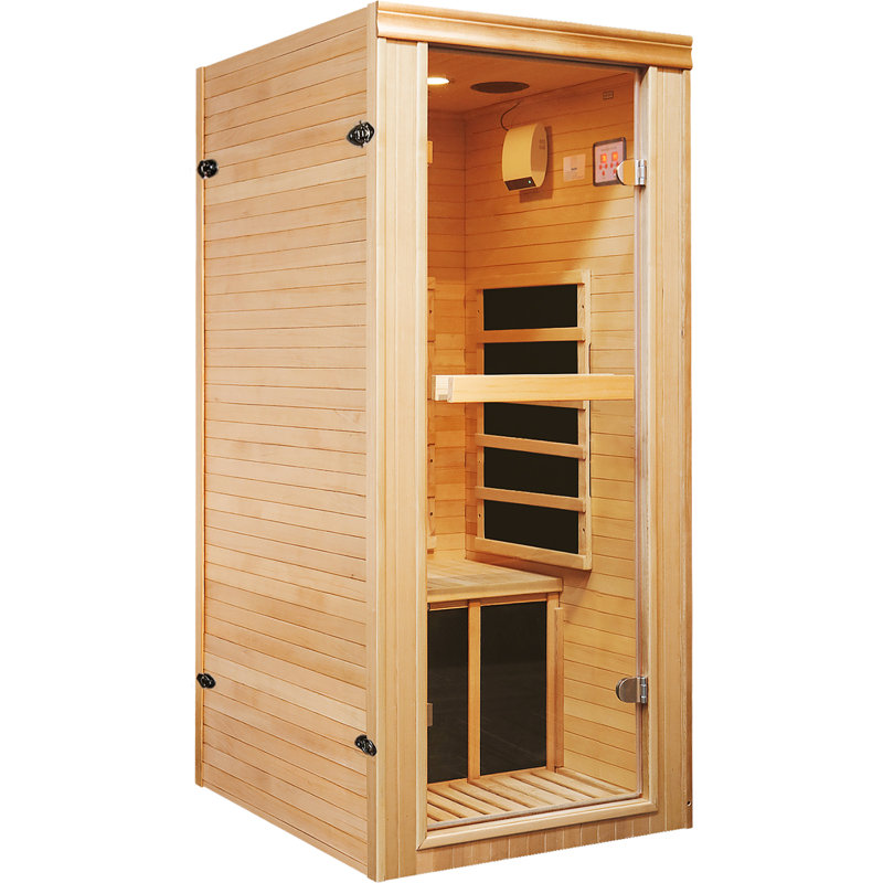 OUTEXER 1 - Person Bluetooth Compatible FAR Infrared Sauna in Hemlock