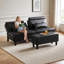 Canapé-lit convertible inclinable rembourré avec repose-pieds polyvalent et 2 coussins moelleux-574078119