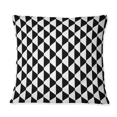 Coussin moderne noir Houndstooth II - moderne