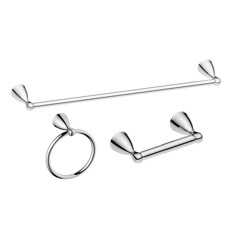 3 - Piece Bathroom Hardware Set, Chrome