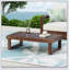 Table basse d'extérieur en bois d'acacia rustique avec conception à lattes et fabrication durable pour une utilisation toutes saisons-306981995