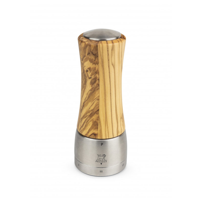 Peugeot Saveurs, Madras, U'Select Pepper Mill, 16cm H x 6.1cm W x 6.1cm D, Olive