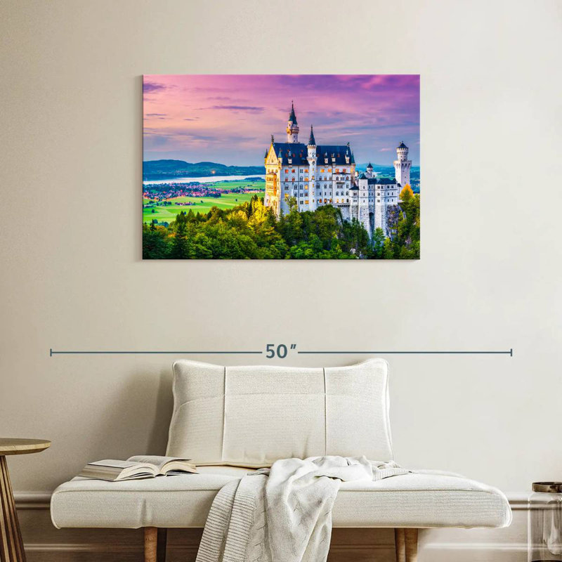 Lilie Neuschwanstein Castle Landscape, 24" H x 36" W