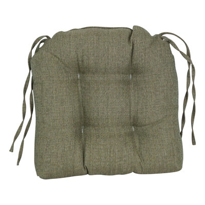 16-Inch Rounded Back Woven Olefin Tufted Outdoor Chair Cushions (Set Of 4)
