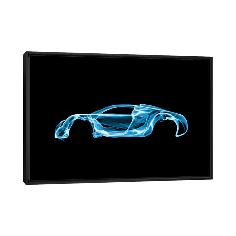 «Bugatti Veyron» par Octavian Mielu, impression sur toile tendue, H 32 po x l 48 po x P 1,5 po, Toile encadrée noire