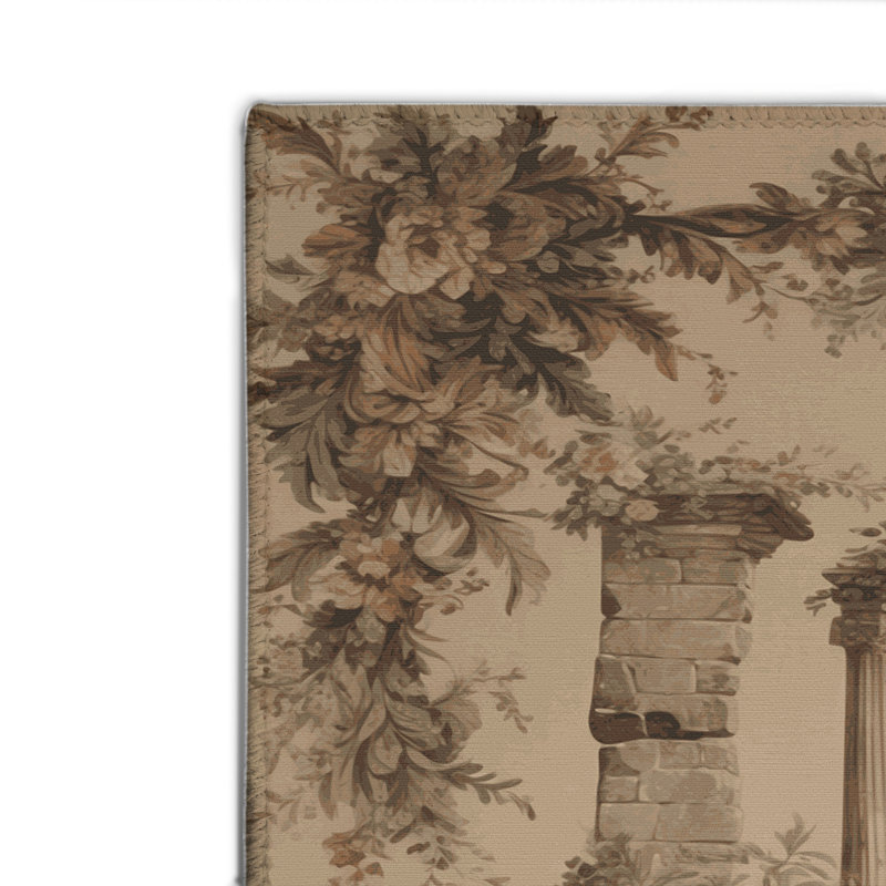 French Brown Indoor and Outdoor Area Rug, Rectangle 2' x 3'