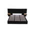 Lit plateforme tapissier hydraulique avec 2 tablettes de rangement, 2 lampes de lecture et port USB-31499988