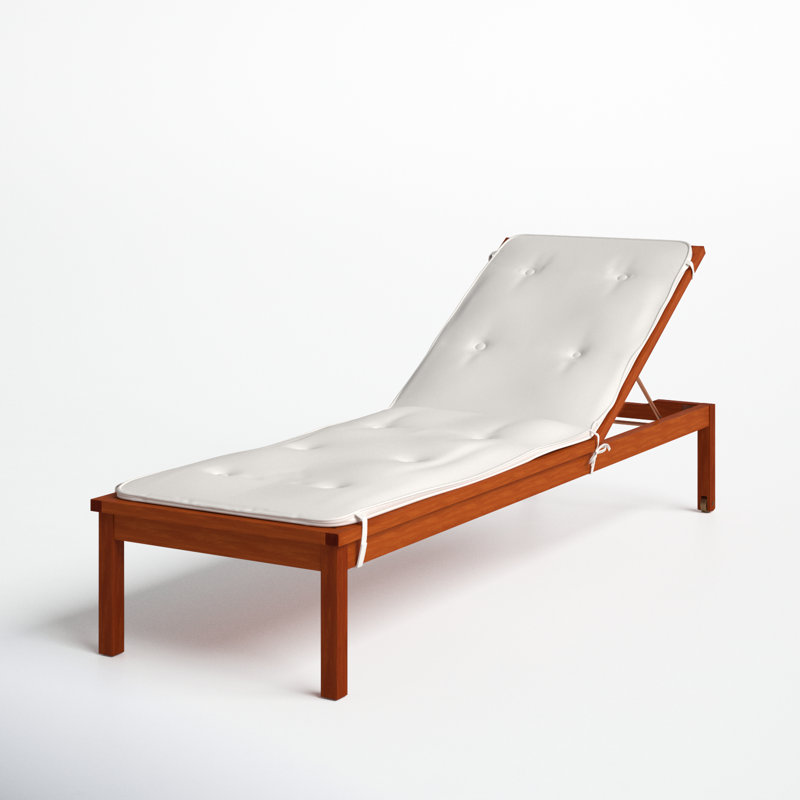 Chaise longue de patio en bois Cates