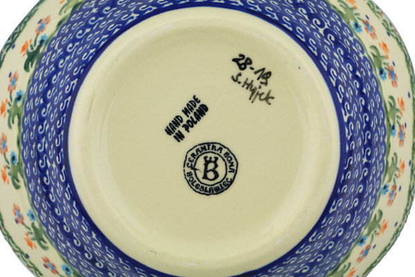 Spring Flowers Stoneware Serving Bowl, 3.9" H x 9.2" W x 9.2" D