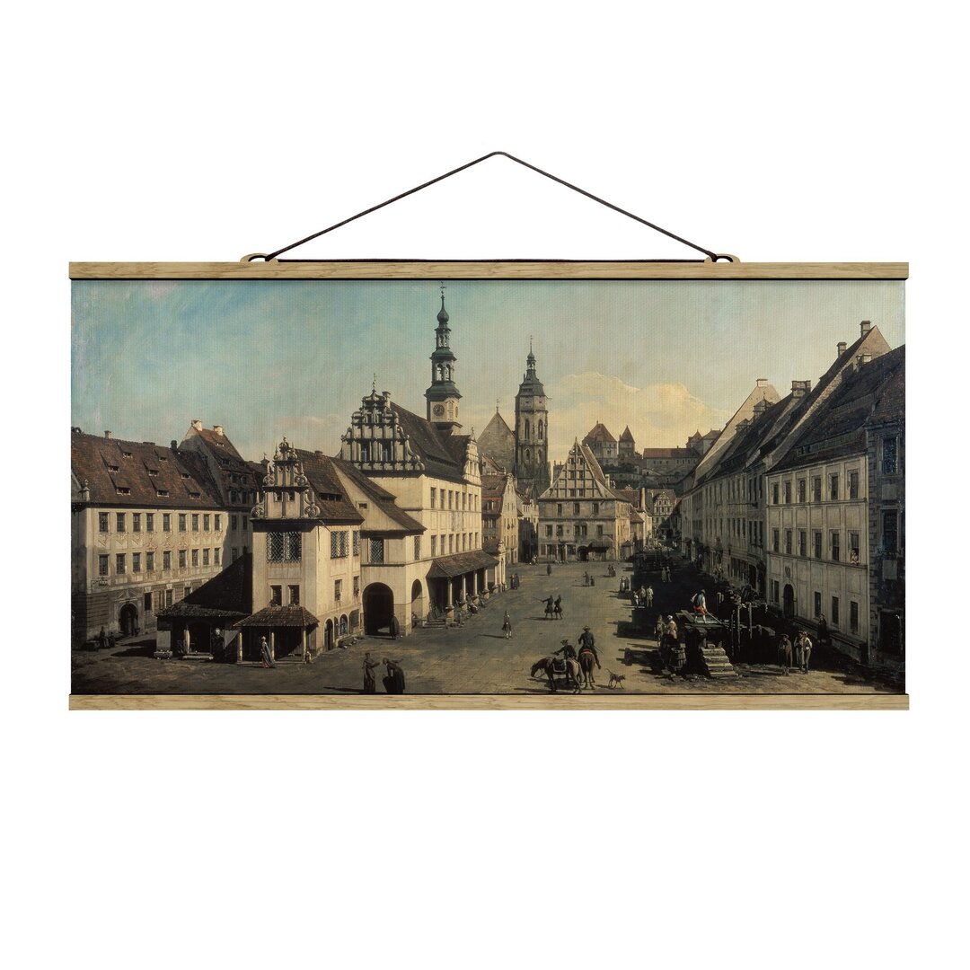 Gemälde Stoff Bernardo Bellotto  der Marktplatz in Pirna von Bernardo Bellotto