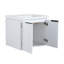 Meuble-lavabo 60 po à fermeture en douceur avec lavabo et tablettes de rangement